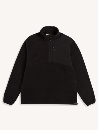 Kestin Aberfeldy recycled polar pullover . Black