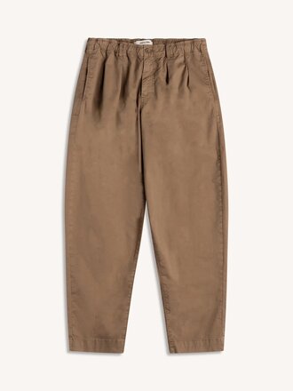 Kestin Clyde cotton twill pants . Taupe