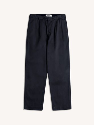 Kestin Wick cotton twill trouser . Dark navy