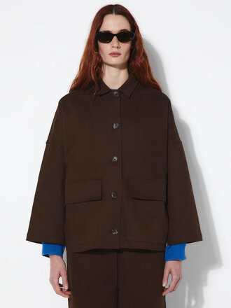 Rita Row Charm flared jacket . Choco