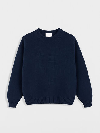 Rita Row Royal wool and mohair sweater . Navy