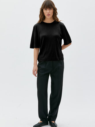 Maska Helli cashmere and silk T-shirt . Black
