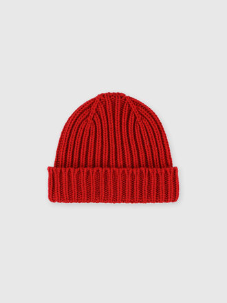 Howlin' Brain Freezer wool Beanie . Red fire