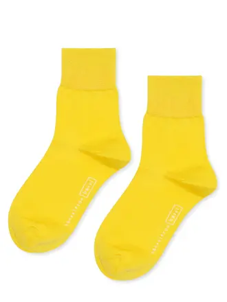 Hansel from Basel Trouser Crew Socks . Lemon