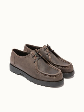 Kleman Padror EC leather lace-up shoes . Chestnut
