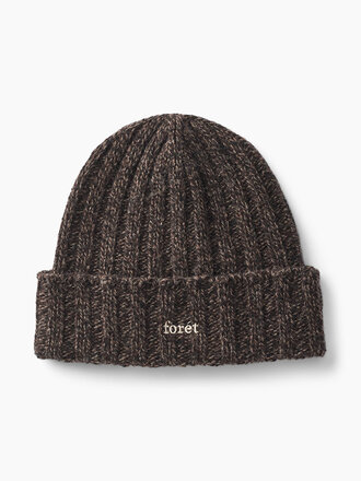 Forét Relax Rib Puzzle Beanie . Brown