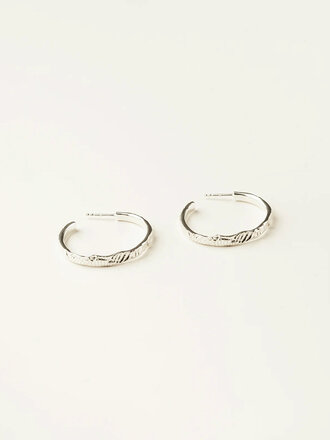 Sarah Bijoux Reef hoops . Silver