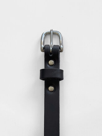 Robinson Ceinture mince 3/4’’ . Noir avec boucle stainless