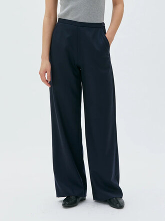 Maska Esha straight wool trousers . Dark navy Maska Esha straight wool trousers . Dark navy
