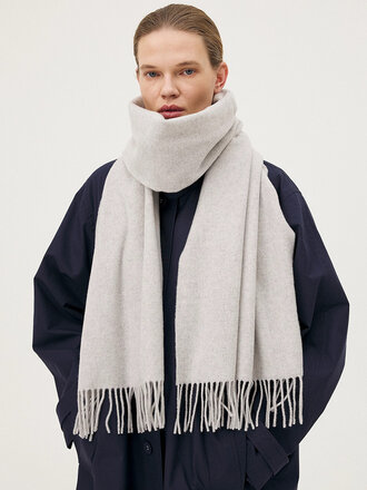 Noyoco Écharpe en laine et cachemire Odda . Gris clair Noyoco Écharpe en laine et cachemire Odda . Gris clair