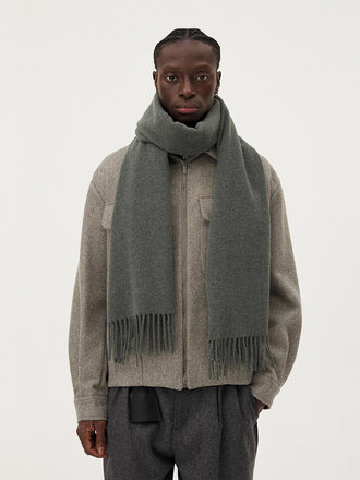 Noyoco Odda wool wool and cashmere scarf . Green