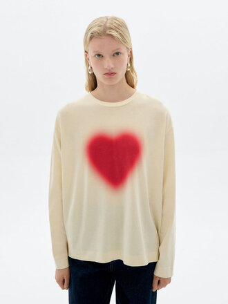 Thinking Mu Emily long sleeve blurry heart . Off-white Thinking Mu Emily long sleeve blurry heart . Off-white