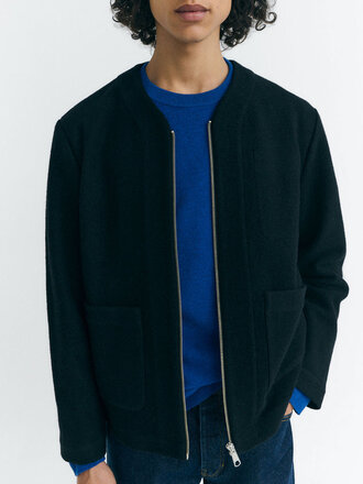 Thinking Mu Veste en laine Greg . Noir