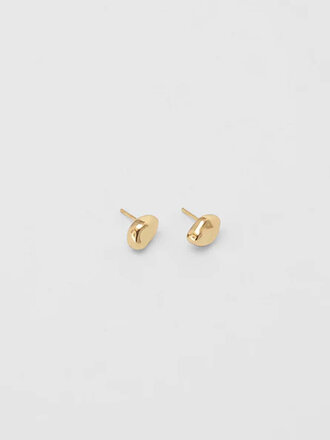 Wolf Circus Bean stud . 14k gold plated