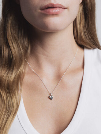 Wolf Circus Baby Heart necklace . Sterling silver