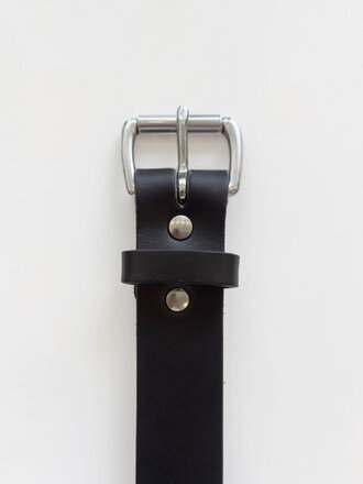 Robinson 1.5 inch Belt . Black Stainless Buckle