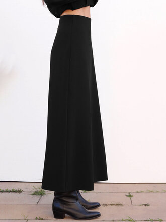 Black to grey Aeguan log skirt . Black