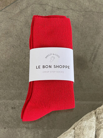 Le Bon Shoppe Crisp Step Socks . Red