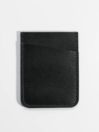 Small Hours Porte cartes mince en cuir . Noir