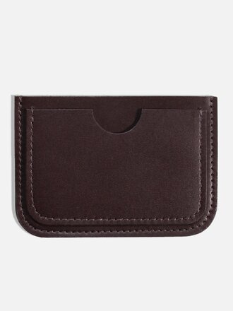 Small Hours Leather Card Case . Espresso