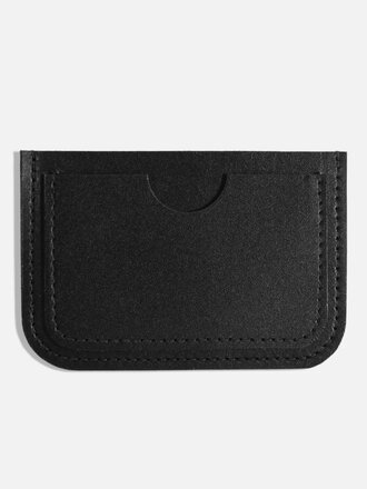 Small Hours Leather Card Case . Black
