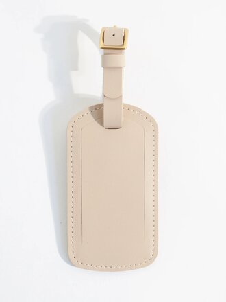 Small Hours Luggage Tag . Cream
