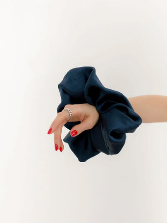 A Bronze Age Large silk scrunchie . Finn