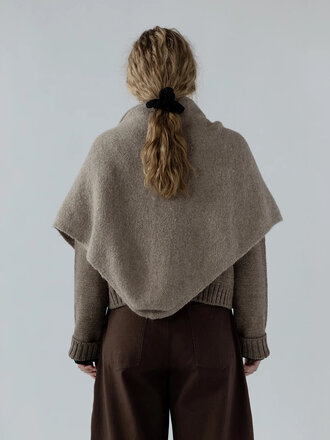 First Rite Felted Shawl Scarf . Oatmeal