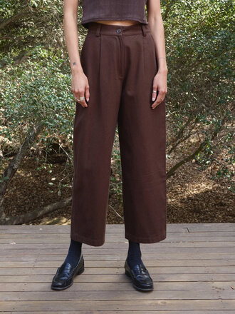 First Rite Pantalon à plis Luca . Noyer