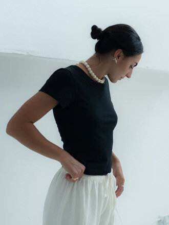 Merge T-Shirt Mini en chanvre . Noir