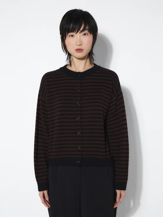 Rita Row Cardigan Lynn 100% laine vierge . Rayé