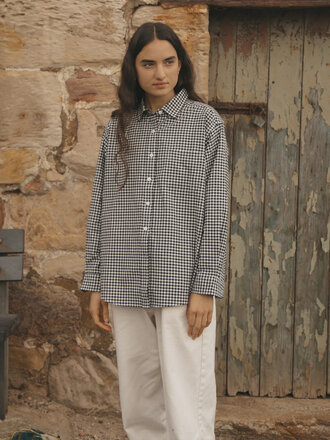 Gillian Stevens Britta Shirt . Black Gingham