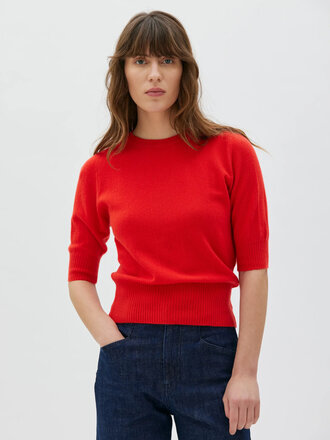 Maska Ada Cashmere T-Shirt . Poppy Red