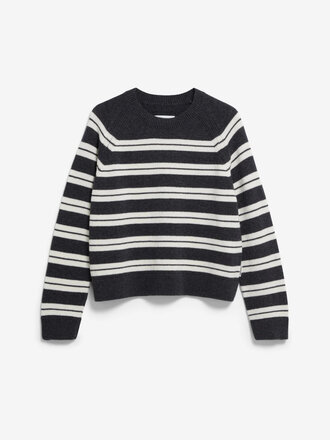 Armedangels Liliriaa Wool Sweater . Steel melange and oatmilk