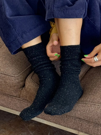 Le Bon Shoppe Snow Socks . Black