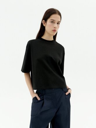 Thinking Mu Lena organic cotton T-Shirt . Black