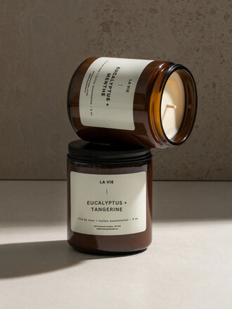La Vie Apothicaire Soy Candle . Eucalyptus Tangerine