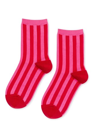 Hansel from Basel Chaussettes rayées Manchester . Flamingo