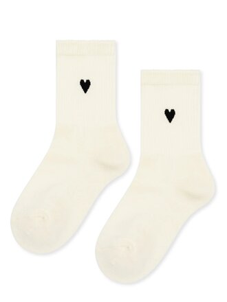 Hansel from Basel Heart Sporty Crew . Cream and Black