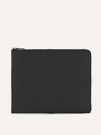 Noyoco Recycled Leather 13 Inch Laptop Case . Black