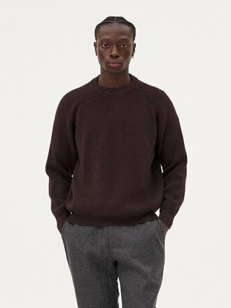 Noyoco Chandail en laine Oslo . Brun