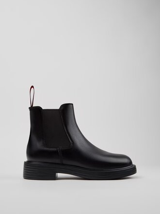 Camper Bottes unisexes chelsea en cuir Dean . Noir