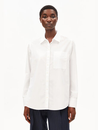 Armedangels Chemise ample en popeline . Blanc