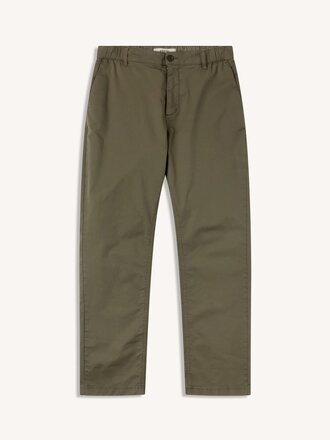 Kestin Pantalon classique  en sergé de coton Inverness . Olive