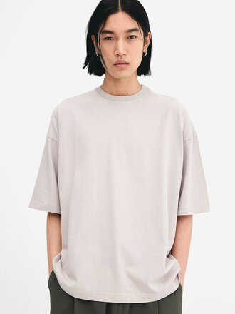 Unfeigned Oversized Organic Cotton T-Shirt . Fog