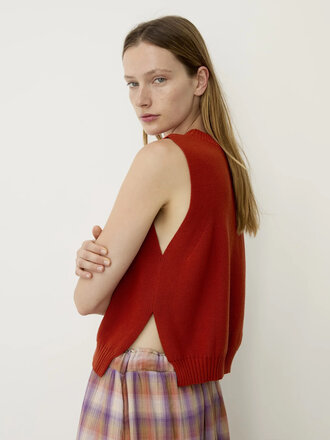 Diarte Sun Sleeveless Top . Tomato