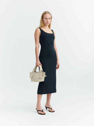 Thinking Mu Robe midi en modal Adu . Noir