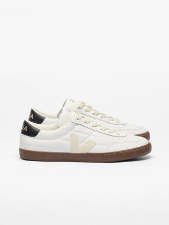 Veja Chaussures en cuir Panenka . Blanc Noir Bark