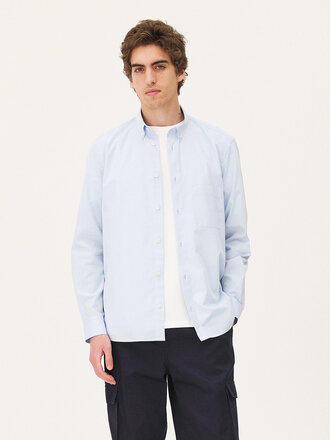 Noyoco Curtis Organic Cotton Shirt . Sky Blue