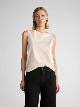 Livid Eva Sleeveless Top . Bone